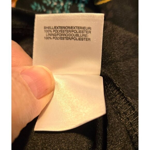 Floral Blouse Black Multi Color Nine West S Long Sheer Sleeve Lined Body Career - Picture 9 of 13